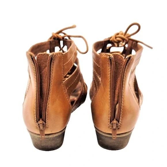 Rockport Cobb Hill Collection Sandals Brown Sz 10 M Lace & Zip Gladiator Style - Picture 6 of 8